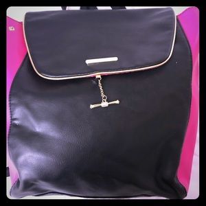 Black and pink backpack